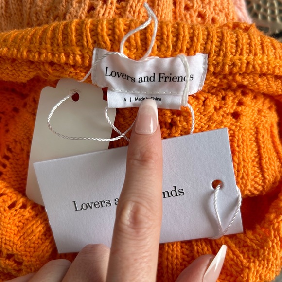 Lovers and friends pink and orange ombre crochet maxi dress - Picture 3 of 4